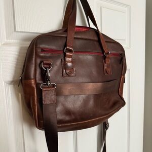 Brown Leather Men's Briefcase